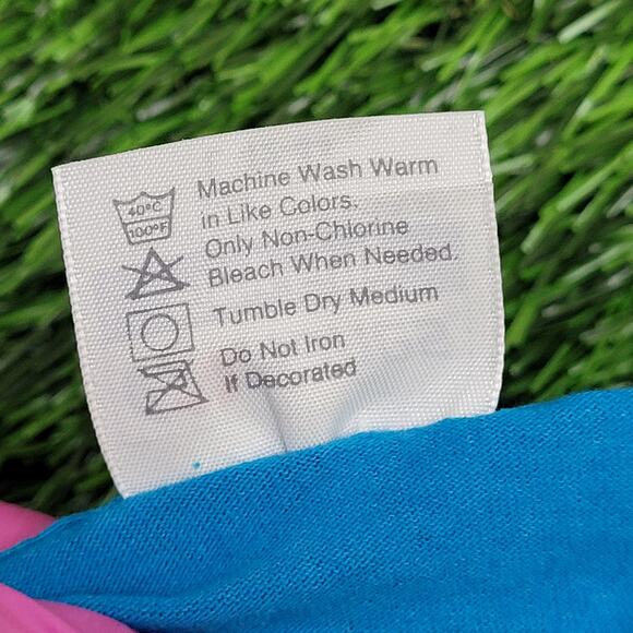 Vintage 80s Hanes Shirt M/L 20x28 Blue Jaguar Aztec Logo - Picture 9 of 14